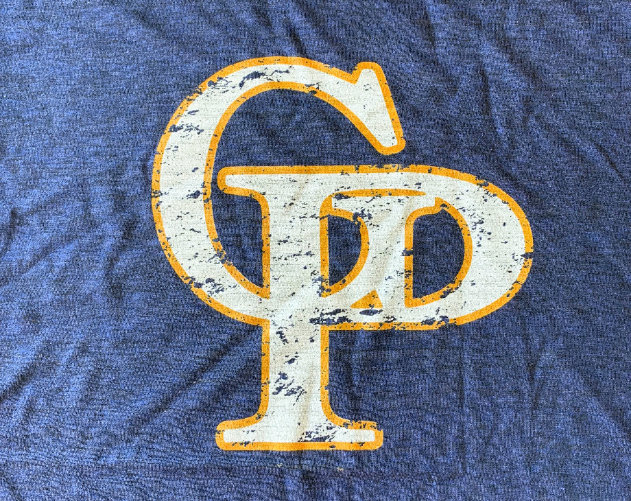 Gold and White Gatlinburg Pittman Logo on Royal Blue T-Shirt