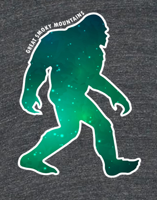 Space Sasquatch Great Smoky Mountains National Park T-Shirt